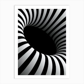 Striped Spiral Art Print