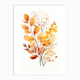 Cute Autumn Fall Scene 35 Art Print