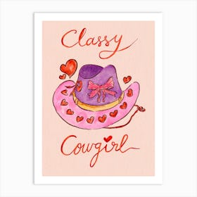 Classy Cowgirl Art Print