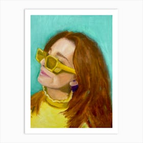 Yellow Sunglasses Art Print