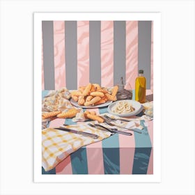 Clam Strips Still Life Painting Art Print