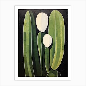 Modern Abstract Cactus Painting Carnegiea Gigantea Cactus 5 Art Print