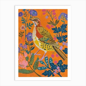 Spring Birds Partridge 1 Art Print