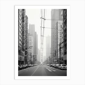 Shenzhen, China, Black And White Old Photo 3 Art Print