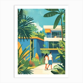 Tropical House Illustration Art Print