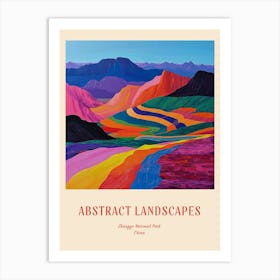 Colourful Abstract Zhangye National Park China 3 Poster Art Print