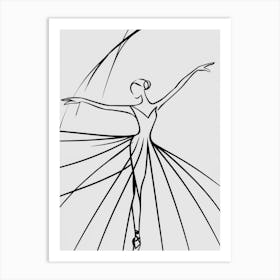 Ballerina Drawing Art Print