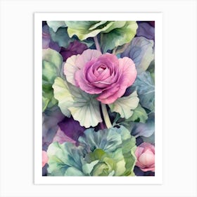 Watercolor Roses 5 Art Print