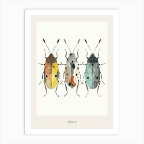 Colourful Insect Illustration Aphid 9 Poster Art Print