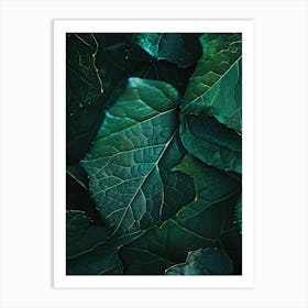 Green Leaves Wallpaper Art Print