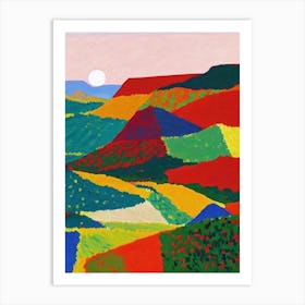 Masada National Park Israel Abstract Colourful Art Print