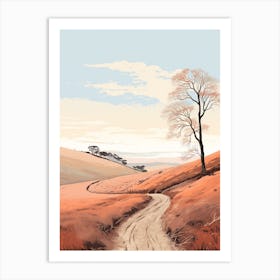 The Shropshire Way England 4 Hiking Trail Landscape Art Print