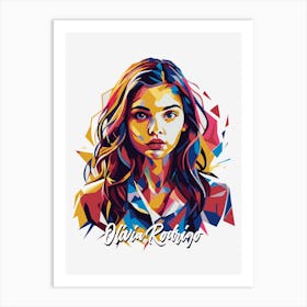 Olivia Rodrigo 01 Portrait Music Icon Style WPAP Pop Art Art Print