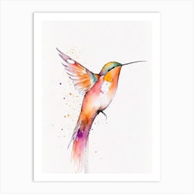 Allen S Hummingbird Minimalist Watercolour 2 Art Print