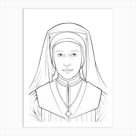 Line Art Inspired By The Arnolfini Portrait 2 Art Print