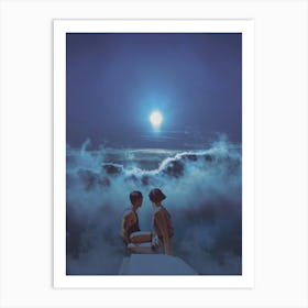 Moonlight Lovers Art Print