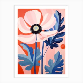 Anemone 4 Hilma Af Klint Inspired Pastel Flower Painting Art Print