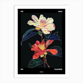 No Rain No Flowers Poster Camellia 1 Art Print