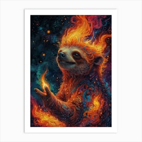 Fire Sloth 1 Art Print