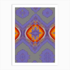 Purple And Orange Abstract Art Print