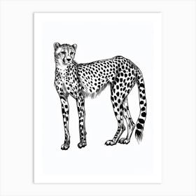 B&W Cheetah Art Print