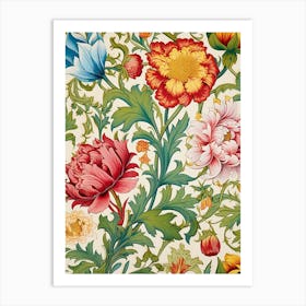 Floral Wallpaper 192 Art Print