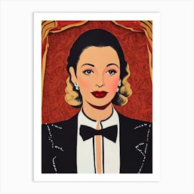 Loretta Young Illustration Movies Art Print