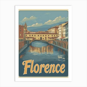 Aihrgdesign A Classic 1960s Travel Poster For Florence 2 Art Print