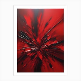Abstract Red Painting Art Print