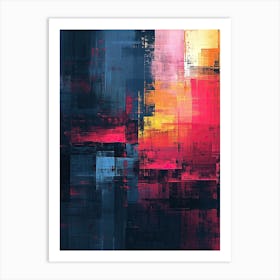 Abstract Painting | Pixel Minimalism Art Series Art Print