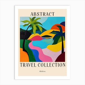 Abstract Travel Collection Poster Maldives 3 Art Print