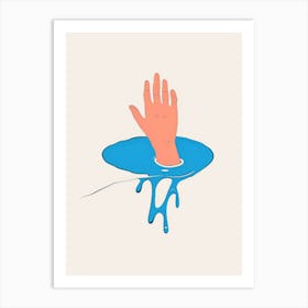 Hand In Water 1 Art Print