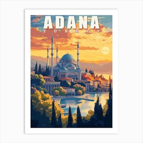 Adana Turkey Travel Poster Art Print