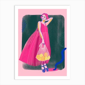 Pink Dress Art Print