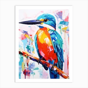 Colourful Bird Painting Kingfisher 2 Art Print