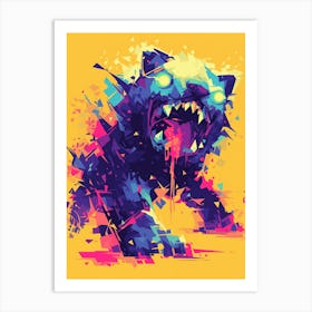 Splatter Art Bear Art Print