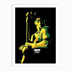 Marcus Miller American Musician Legend in Pop Art Illustration Art Print