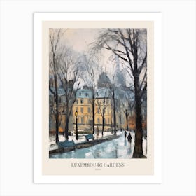 Winter City Park Poster Luxembourg Gardens Paris 2 Art Print