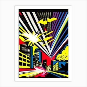 Light Pollution Bright Comic Space Art Print