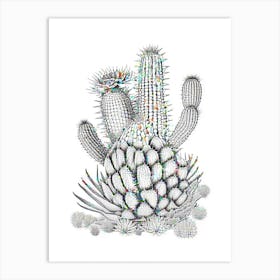 Notocactus Cactus William Morris Inspired 1 Art Print