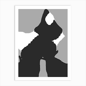 Silhouette Of A Dog 2 Art Print