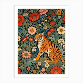 William Morris Tiger In Flowers Art Print