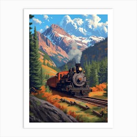 Train In The Mountains 1 Art Print