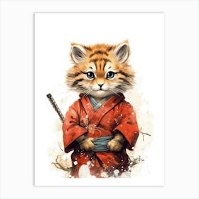 Samurai Cat 10 Art Print