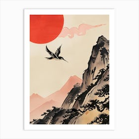 Asian Bird In Flight Art Print