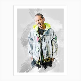 J Balvin Singer Watercolor Art Print