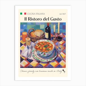 Il Ristoro Del Gusto Trattoria Italian Poster Food Kitchen Art Print