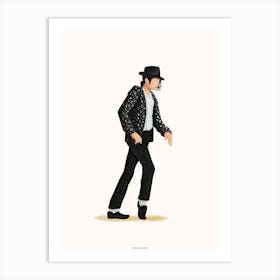 Michael Jackson Moonwalk Art Print