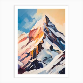 Grossglockner Austria Mountain Painting Art Print