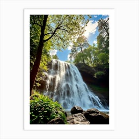 Waterfall In The Forest 7 Art Print